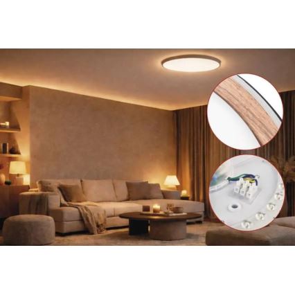 Plafonieră LED reglabilă pentru tavan ILVI LED/30W/230V 2700-6500K diam. 40 cm negru/bej + telecomandă