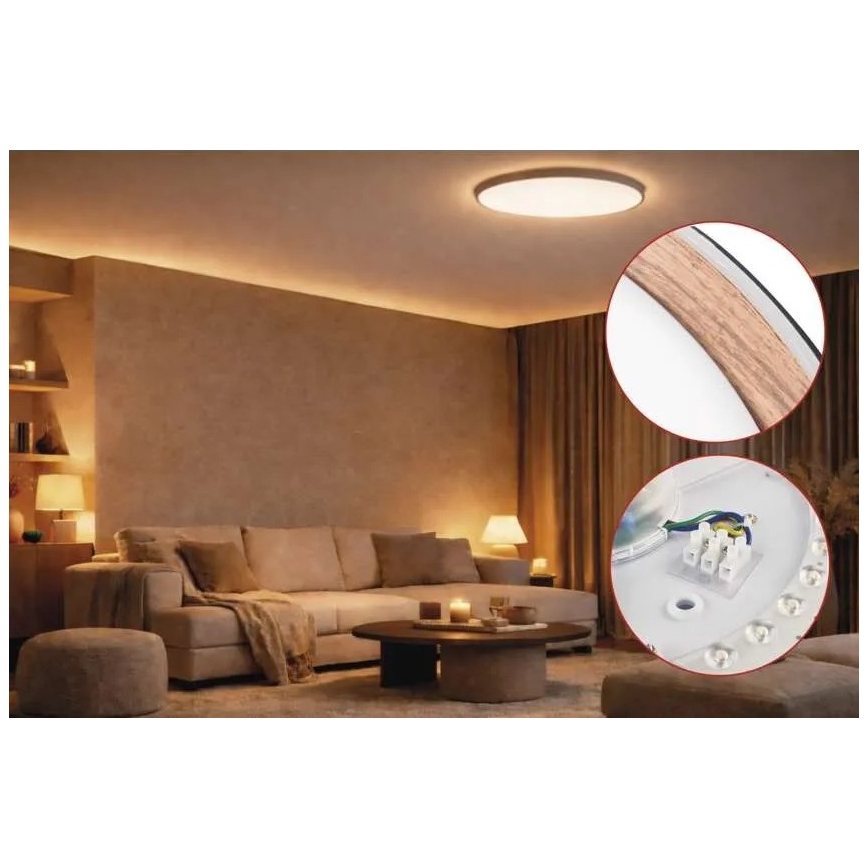 Plafonieră LED reglabilă pentru tavan ILVI LED/30W/230V 2700-6500K diam. 40 cm negru/bej + telecomandă