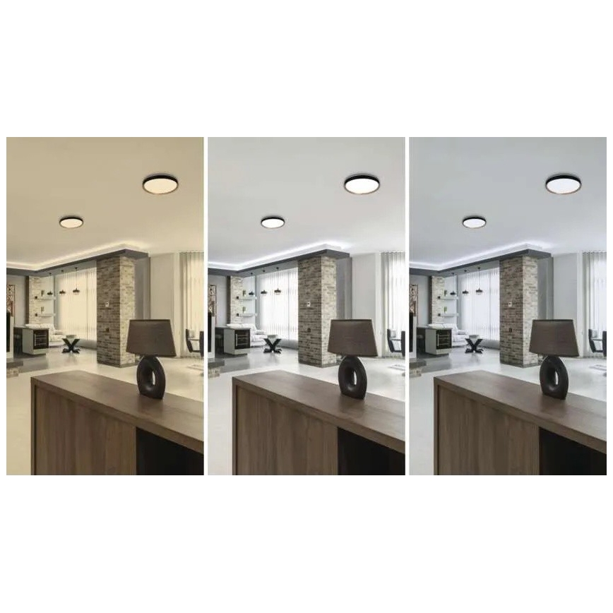 Plafonieră LED reglabilă pentru tavan ILVI LED/30W/230V 2700-6500K diam. 40 cm negru/bej + telecomandă
