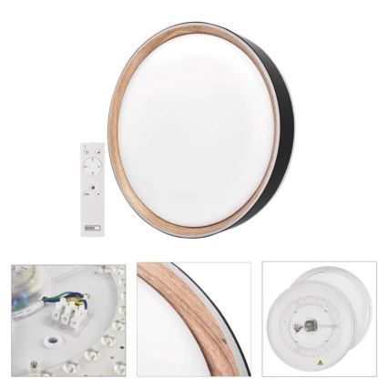 Plafonieră LED reglabilă pentru tavan ILVI LED/30W/230V 2700-6500K diam. 40 cm negru/bej + telecomandă