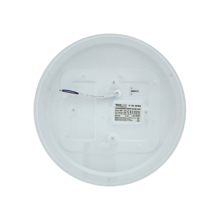 Plafonieră LED cu senzor de mișcare LENA LED/18W/230V, Ø 32,5 cm, albă