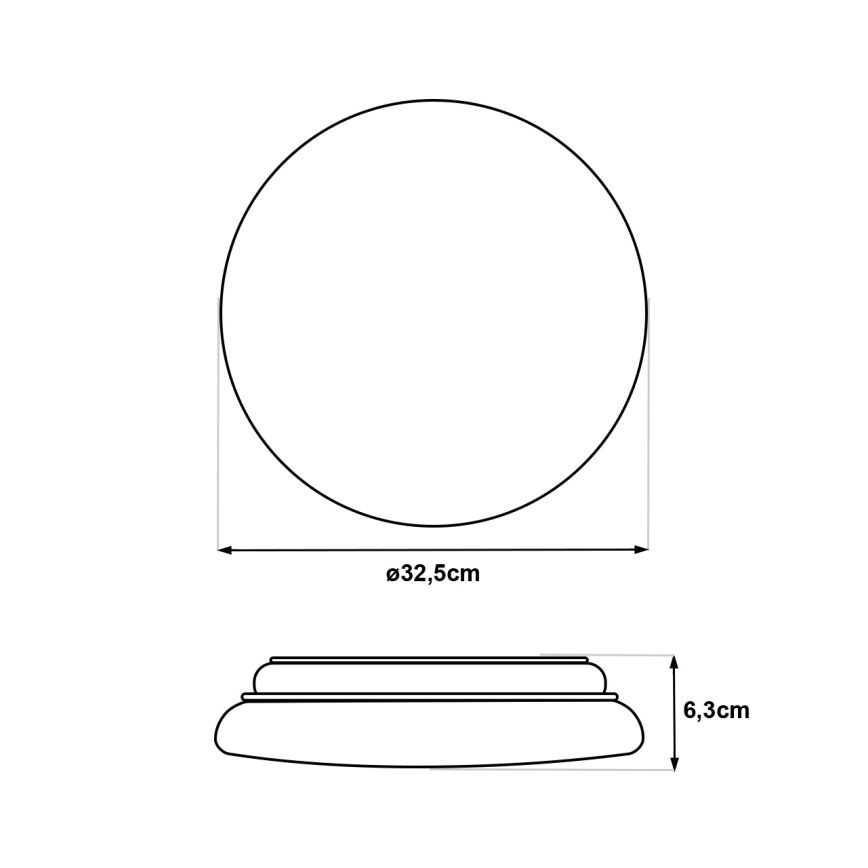 Plafonieră LED cu senzor de mișcare LENA LED/18W/230V, Ø 32,5 cm, albă
