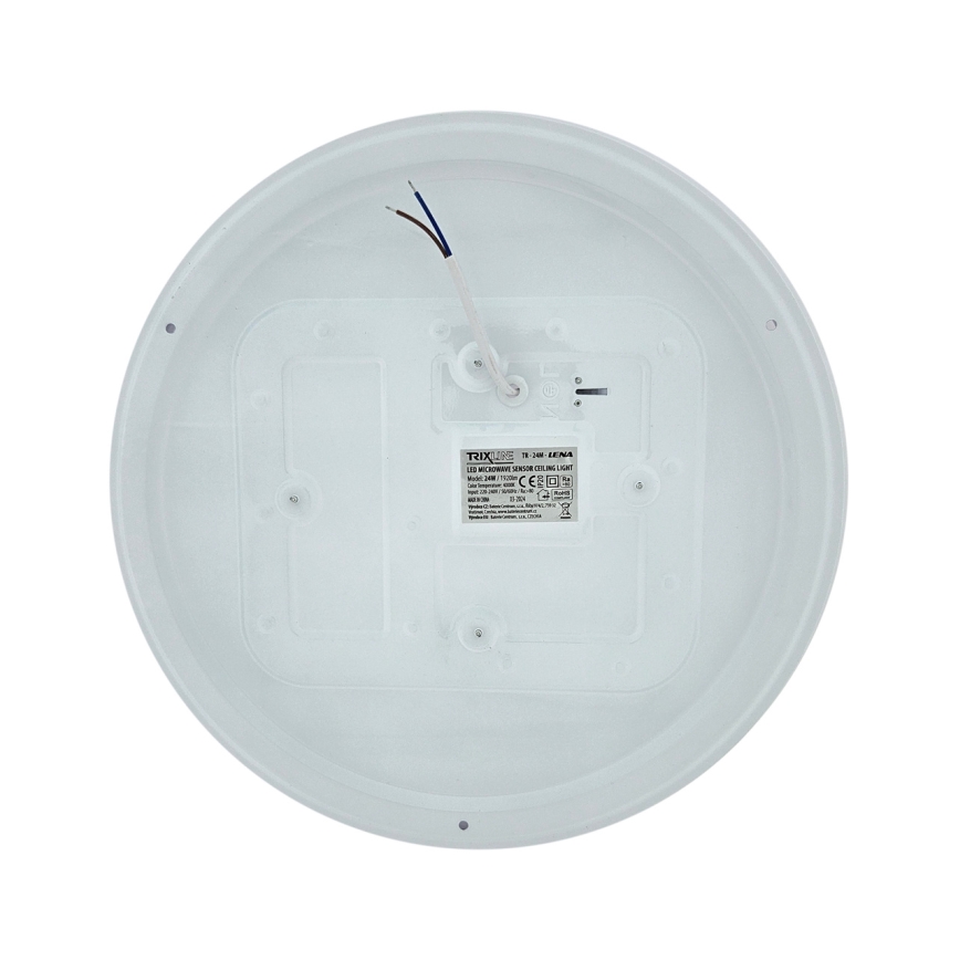 Plafonieră LED cu senzor de mișcare LENA LED/24W/230V, diam. 37,3 cm, albă