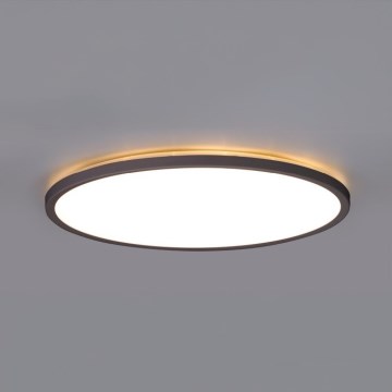 Plafonieră LED cu senzor de mișcare și crepuscular pentru baie NIVERA LED/12W/230V IP54 3000/4000/6000K d. 22,5 cm negru + telecomandă