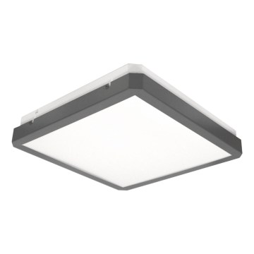 Plafonieră LED cu senzor de mișcare și de amurg RAVA LED/38W/230V 4000K 41x41 cm antracit