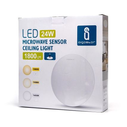 Plafonieră LED cu senzor LED/24W/230V 3000K Aigostar
