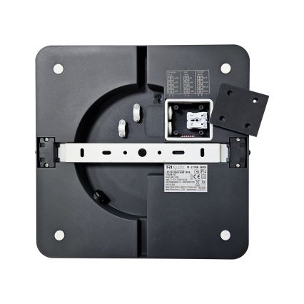 Plafonieră LED cu senzor pentru baie ELLÉ LED/24W/230V 3000/4000/6500K 26x26 cm IP54 antracit