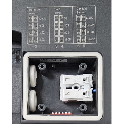 Plafonieră LED cu senzor pentru baie ELLÉ LED/24W/230V 3000/4000/6500K 26x26 cm IP54 antracit