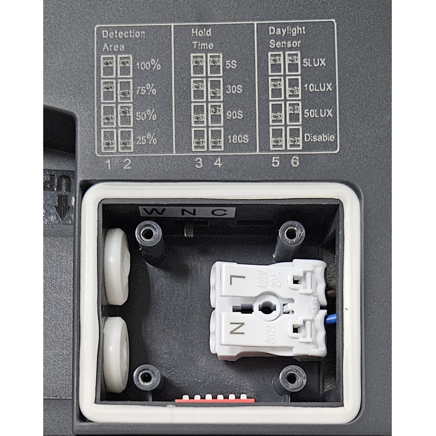 Plafonieră LED cu senzor pentru baie ELLÉ LED/24W/230V 3000/4000/6500K 26x26 cm IP54 antracit