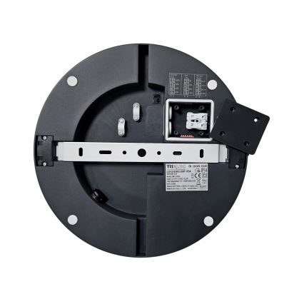 Plafonieră LED cu senzor pentru baie ELLÉ LED/24W/230V 3000/4000/6500K d. 26 cm IP54 antracit