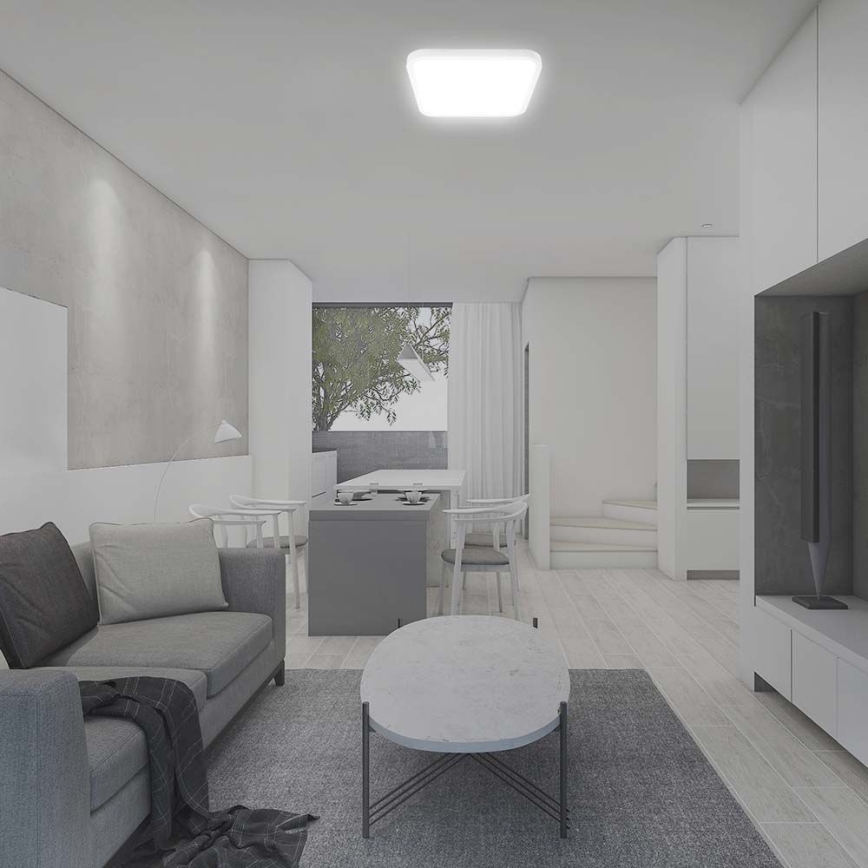 Plafonieră LED cu senzor pentru baie LED/18W/230V 4000K IP44 alb + telecomandă