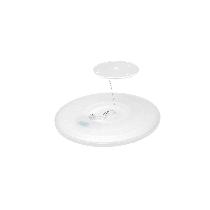 Plafonieră LED cu senzor de mișcare și crepuscular pentru baie NIVERA LED/12W/230V IP54 3000/4000/6000K d. 22,5 cm alb + telecomandă