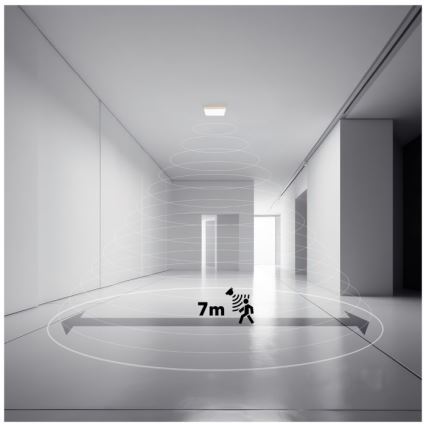 Plafonieră LED cu senzor de mișcare și crepuscular pentru baie NIVERA LED/18W/230V IP54 3000/4000/6000K 30x30 cm negru + telecomandă