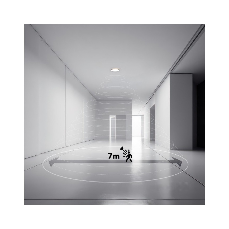 Plafonieră LED cu senzor de mișcare și crepuscular pentru baie NIVERA LED/32W/230V IP54 3000/4000/6000K d. 42 cm alb + telecomandă