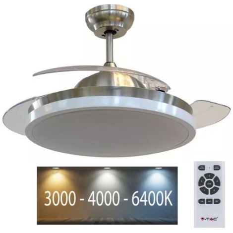 Plafonieră LED cu ventilator LED/30W/230V 3000/4000/6400K + telecomandă