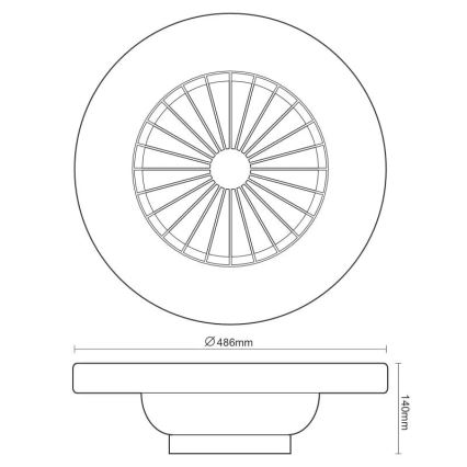 Plafonieră LED dimabilă cu ventilator OPAL LED/48W/230V 3000-6500K + telecomandă