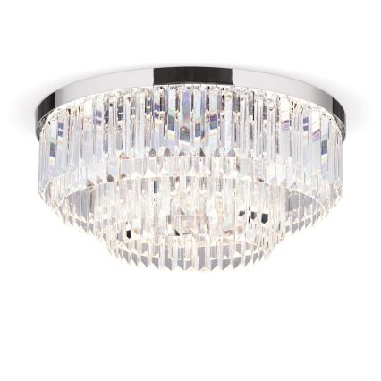 Plafonieră LED dimabilă de cristal Orion PRISM LED/80W/230V d. 55 cm 24K crom lucios