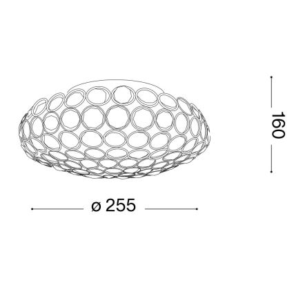 Plafonieră LED de cristal Ideal Lux KING 3xG9/3W/230V d. 25,5 cm auriu