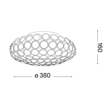 Plafonieră LED de cristal Ideal Lux KING 5xG9/3W/230V d. 38 cm crom lucios