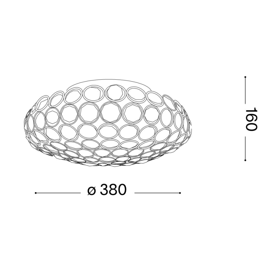 Plafonieră LED de cristal Ideal Lux KING 5xG9/3W/230V d. 38 cm crom lucios