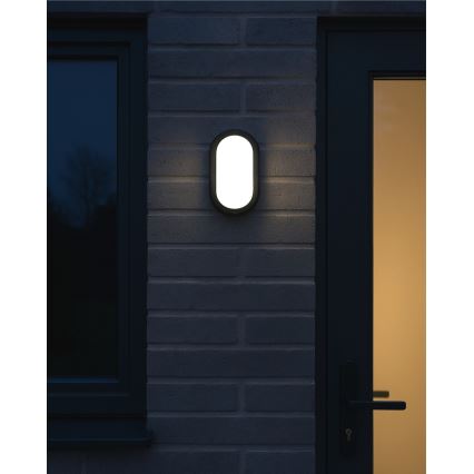 Plafonieră LED de exterior, 8W, 230V, 4200K, IP64, neagră