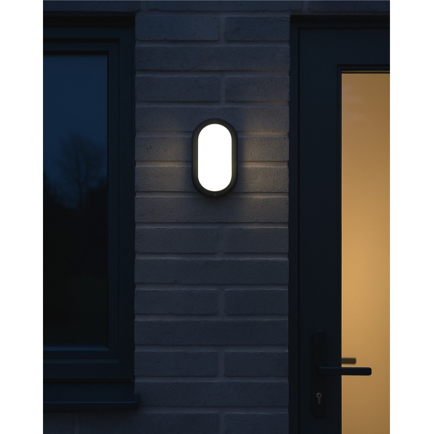 Plafonieră LED de exterior, 8W, 230V, 4200K, IP64, neagră