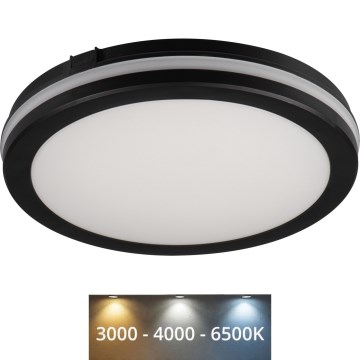 Plafonieră LED de exterior BENO E LED/20W/230V 3000/4000/6500K d. 20 cm IP65 negru