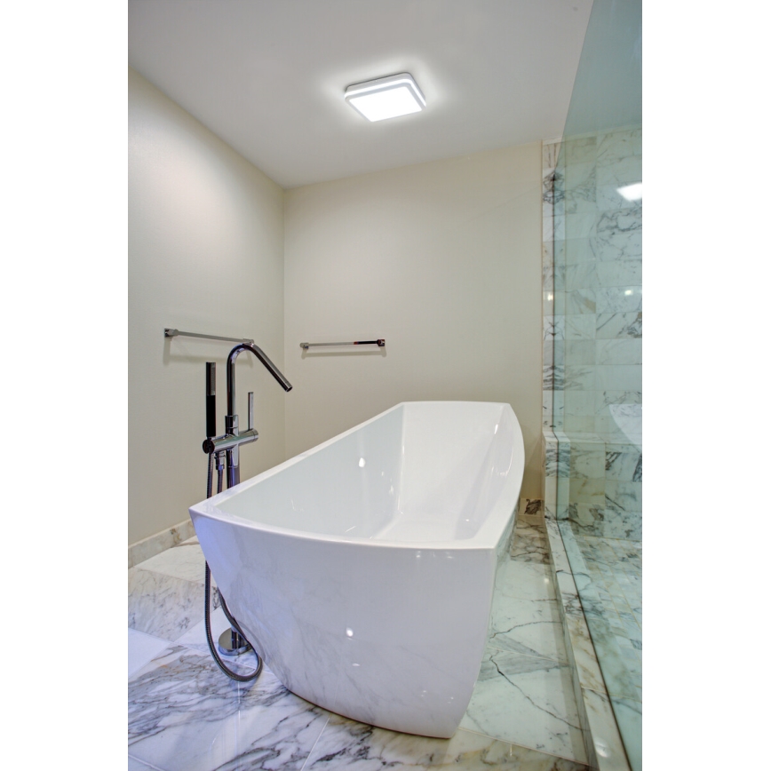 Plafonieră LED de exterior cu senzor de mișcare BENO LED/24/30W/230V 3000/3500/4000K IP65 alb pătrat