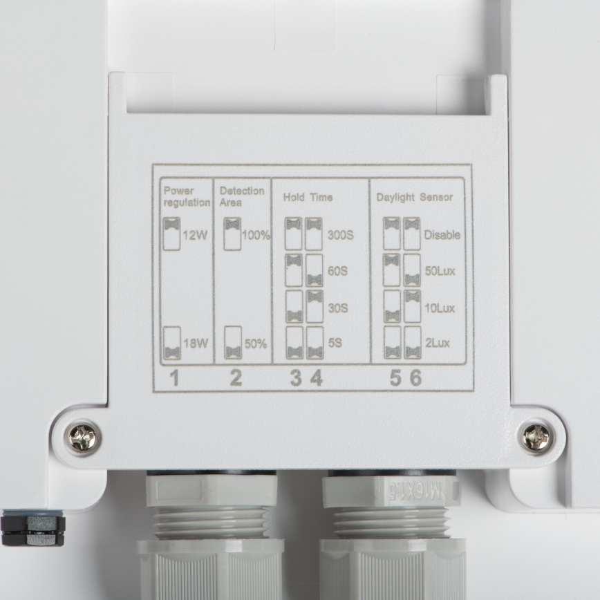 Plafonieră LED de exterior cu senzor de mișcare BENO LED/24/30W/230V 3000/3500/4000K IP65 alb pătrat