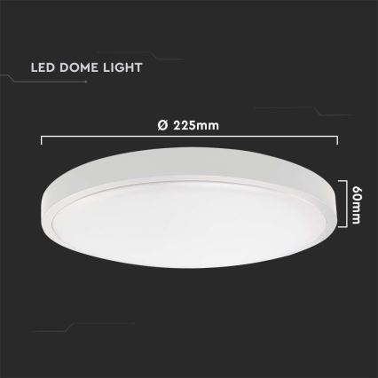 Plafonieră LED de exterior cu senzor LED/18W/230V 3000K IP44 alb