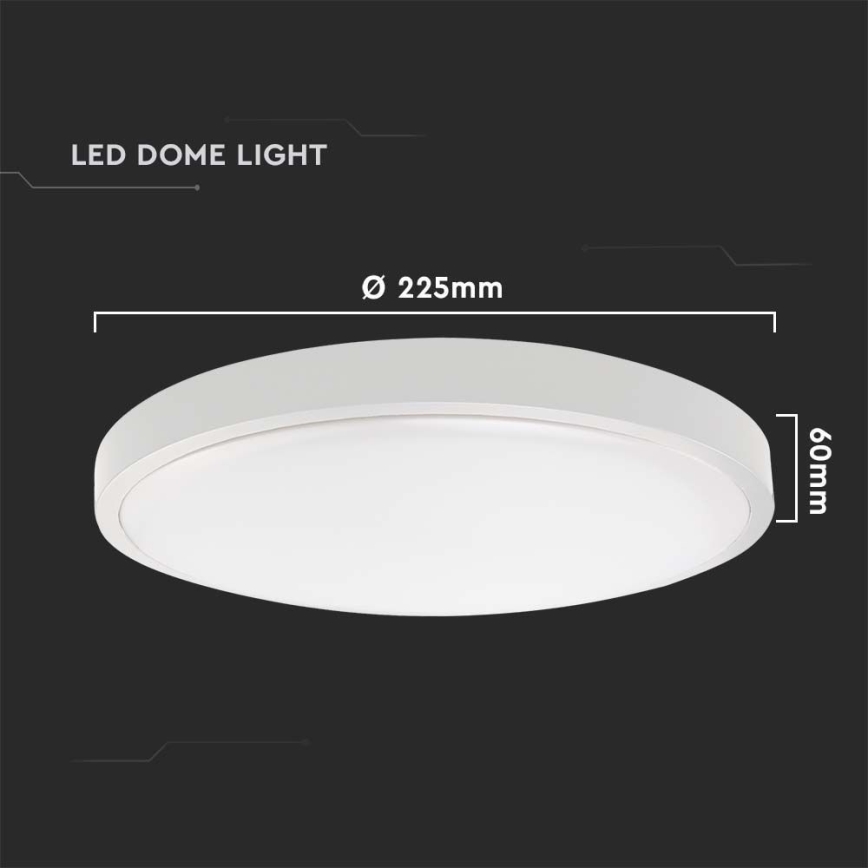 Plafonieră LED de exterior cu senzor LED/18W/230V 3000K IP44 alb