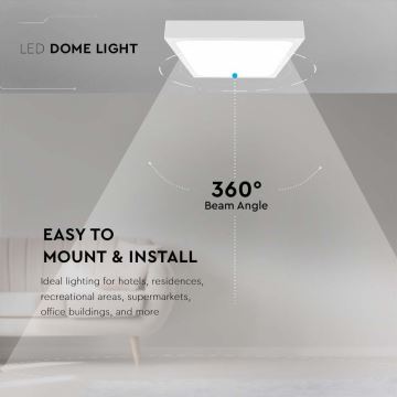 Plafonieră LED de exterior cu senzor LED/24W/230V 4000K IP44 albă