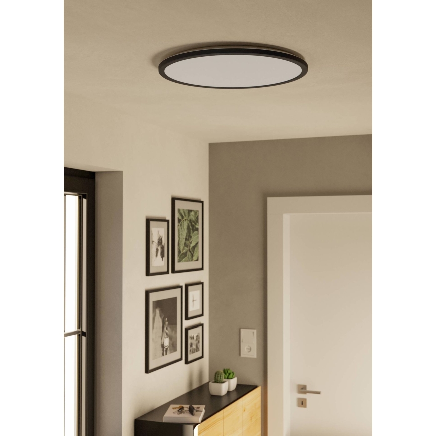 Plafonieră LED de exterior Eglo LED/16,8W/230V 2700/4000/6500K d. 50 cm IP44 negru