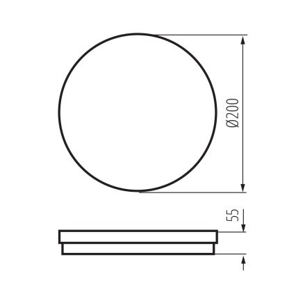 Plafonieră LED de exterior BENO E LED/20W/230V 3000/4000/6500K d. 20 cm IP65 negru
