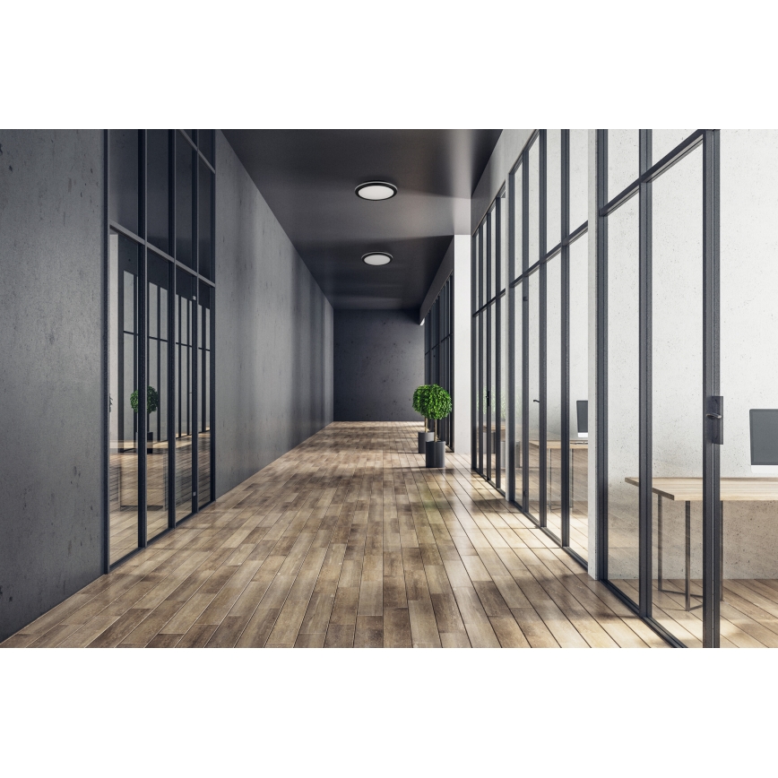 Plafonieră LED de exterior BENO E LED/30W/230V 3000/4000/6500K d. 30 cm IP65 negru