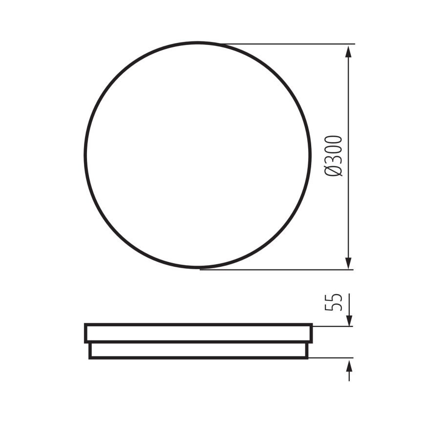 Plafonieră LED de exterior BENO E LED/30W/230V 3000/4000/6500K d. 30 cm IP65 negru