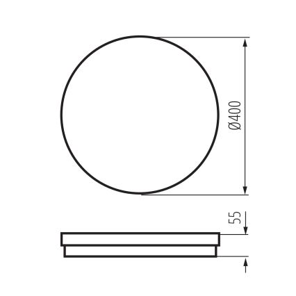 Plafonieră LED de exterior BENO E LED/40W/230V 3000/4000/6500K d. 40 cm IP65 alb
