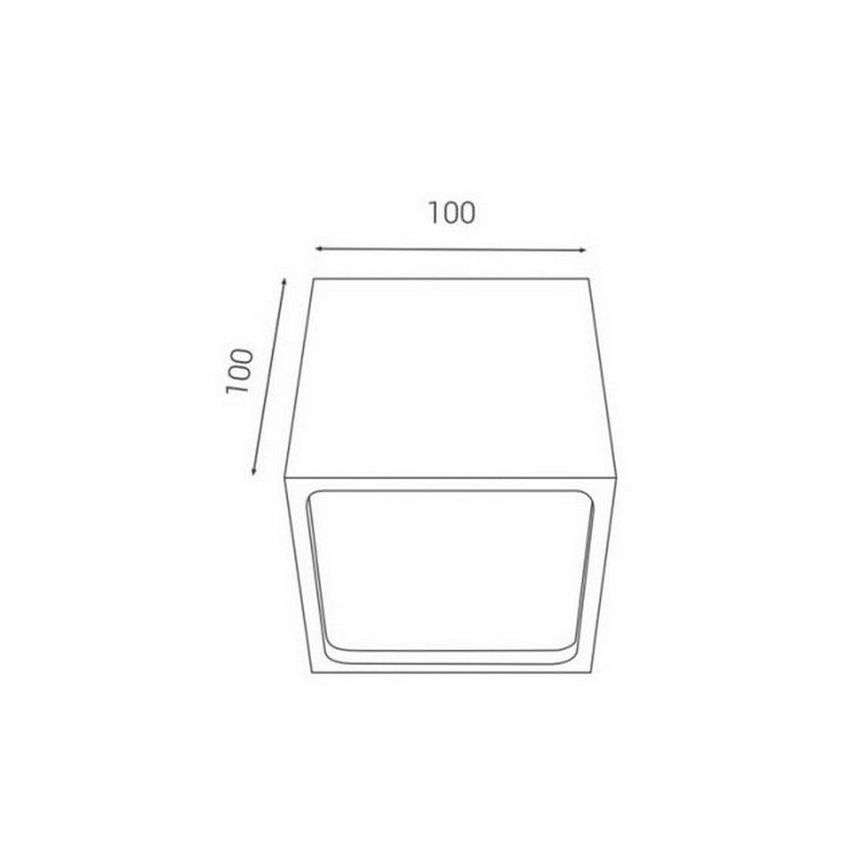 Plafonieră LED de exterior LED2 CUBE LED/12W/230V alb