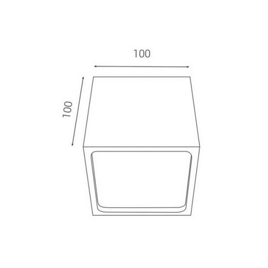 Plafonieră LED de exterior LED2 CUBE LED/12W/230V antracit IP54