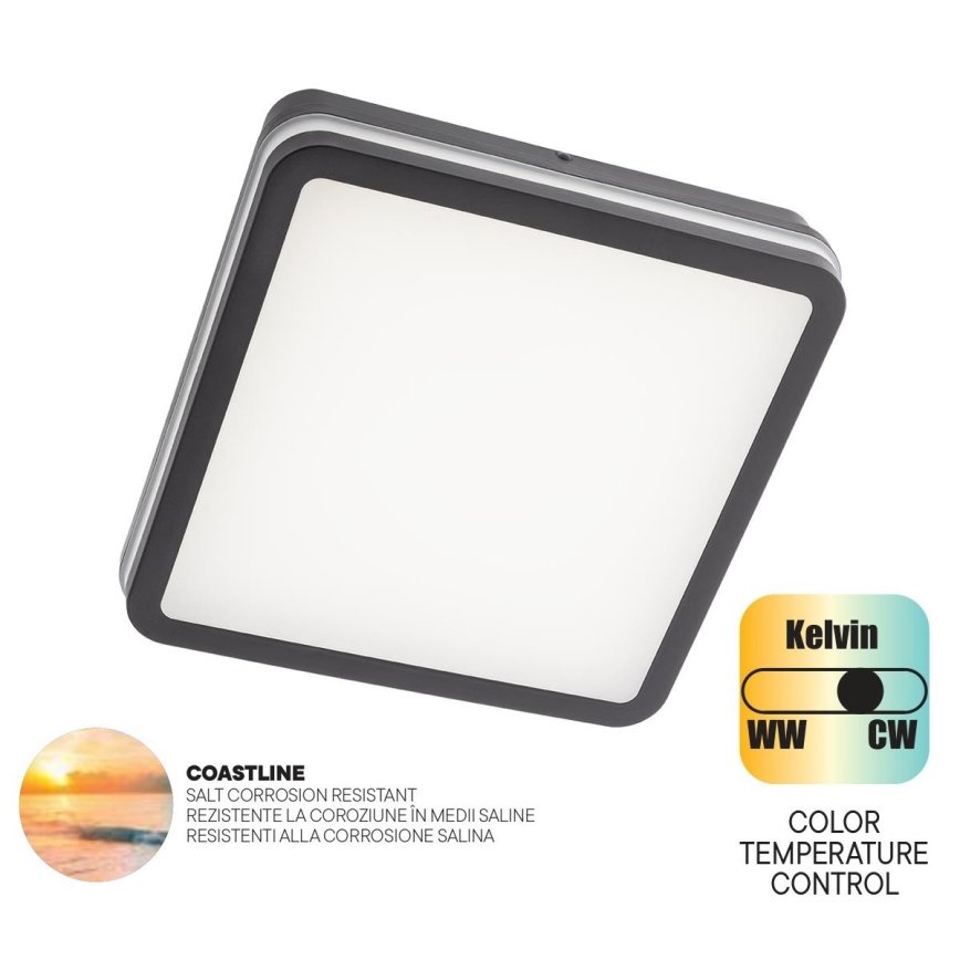 Plafonieră LED de exterior Redo 90288 ISOLA LED/24W/230V 3000/4000/6500K IP54