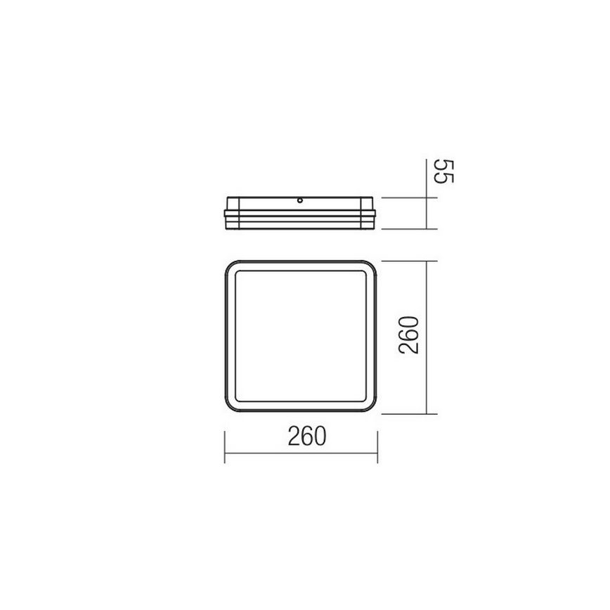 Plafonieră LED de exterior Redo 90288 ISOLA LED/24W/230V 3000/4000/6500K IP54