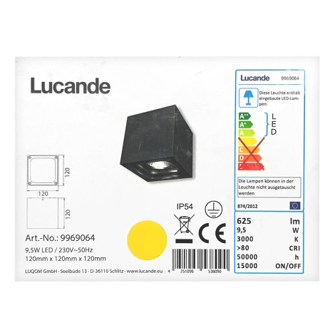 Plafonieră LED de exterior TANEA LED/9,5W/230V IP54 Lucande