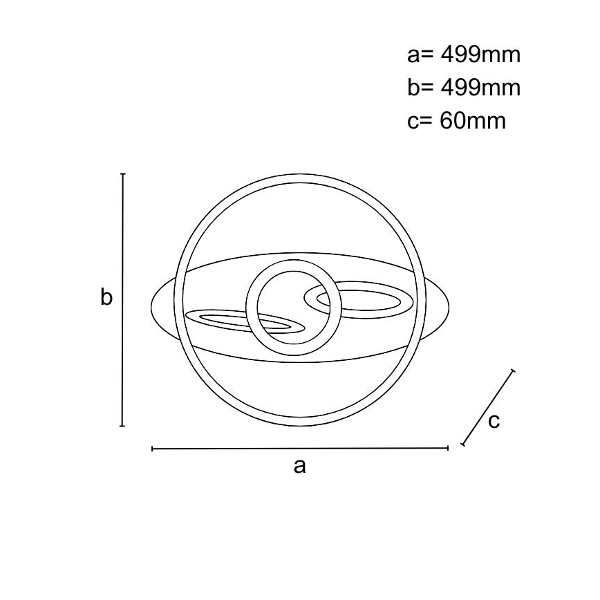 Plafonieră LED dimabilă, 105W, 230V, 3000-6500K, cu telecomandă