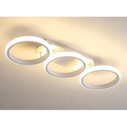 Plafonieră LED dimabilă 30W, 230V, 3000-6500K, albă, Wi-Fi Tuya + telecomandă