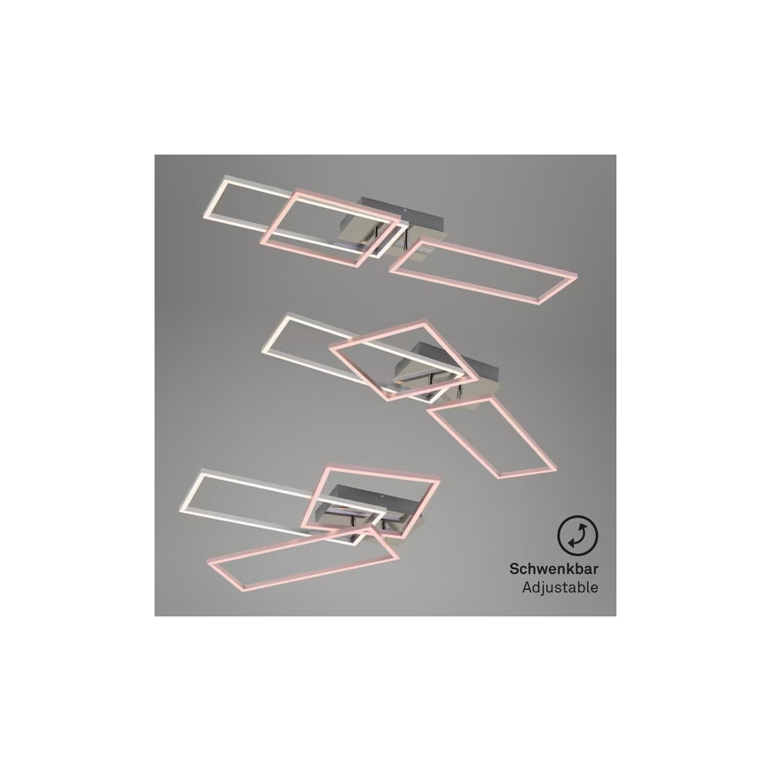 Plafonieră LED dimabilă 42 W, 230 V, 3000 K, crom mat