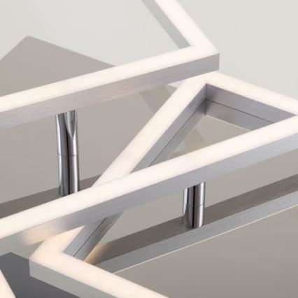 Plafonieră LED dimabilă 42 W, 230 V, 3000 K, crom mat