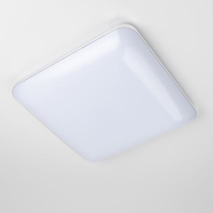 Plafonieră LED dimabilă, 42 W, 230 V, 3000–6500 K, 49 x 49 cm, albă, cu telecomandă