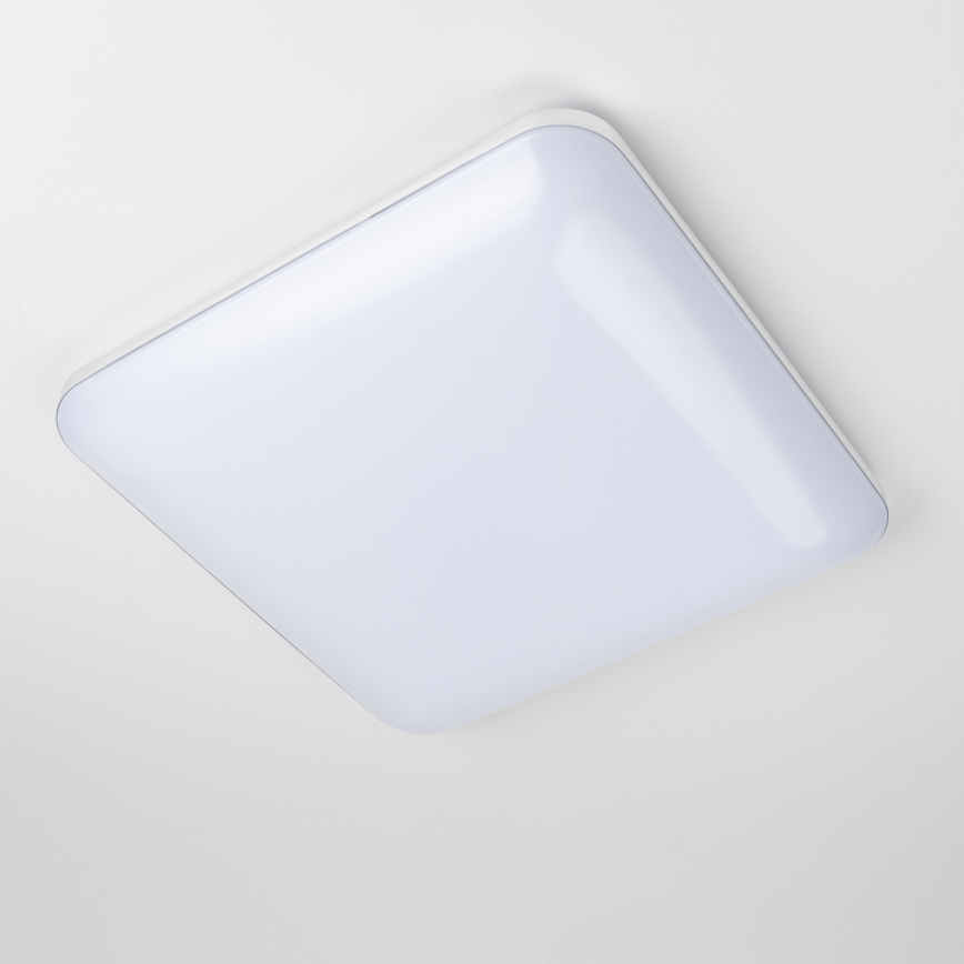 Plafonieră LED dimabilă, 42 W, 230 V, 3000–6500 K, 49 x 49 cm, albă, cu telecomandă