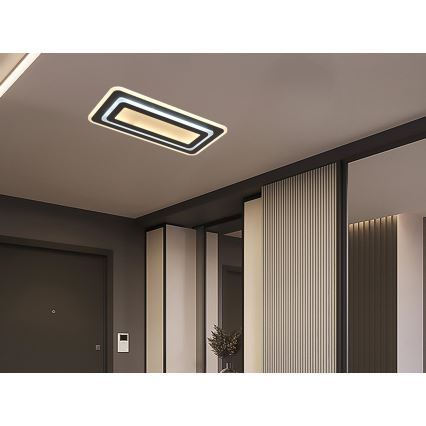 Lampă de tavan LED dimmabilă LED/85W/230V 3000-6500K neagră + telecomandă