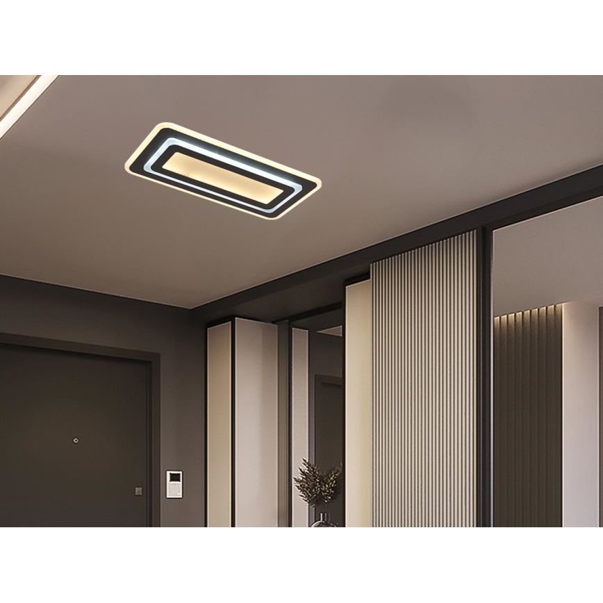 Lampă de tavan LED dimmabilă LED/85W/230V 3000-6500K neagră + telecomandă
